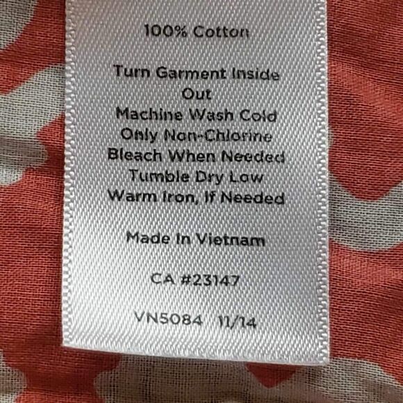 Talbots Shirt Popover Orange Women’s Size Medium M Resort Wear Popover - Picture 7 of 8